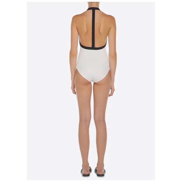 NWOT Valentino Two Tone Plunge One-Piece Swimsuit - Picture 4 of 16
